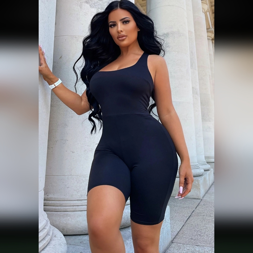 Remedy For Everything Romper in Black from Fashion Nova large